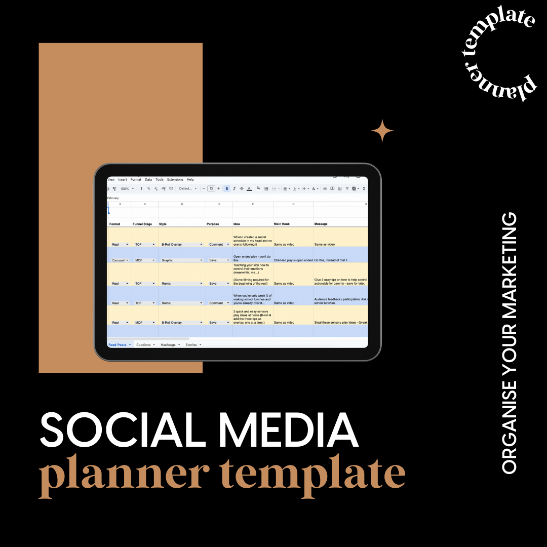 Social Media Content Planner Template