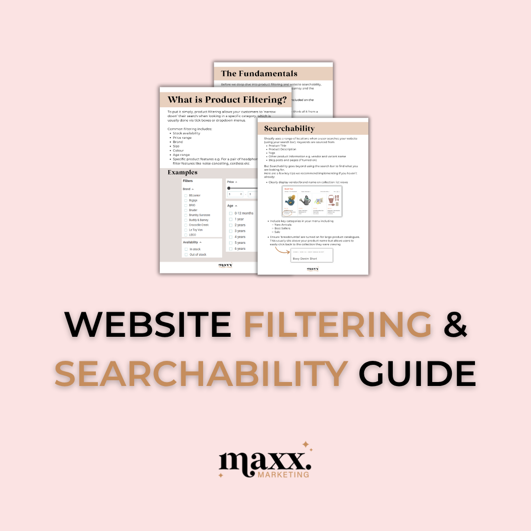 Website Filtering & Searchability Guide