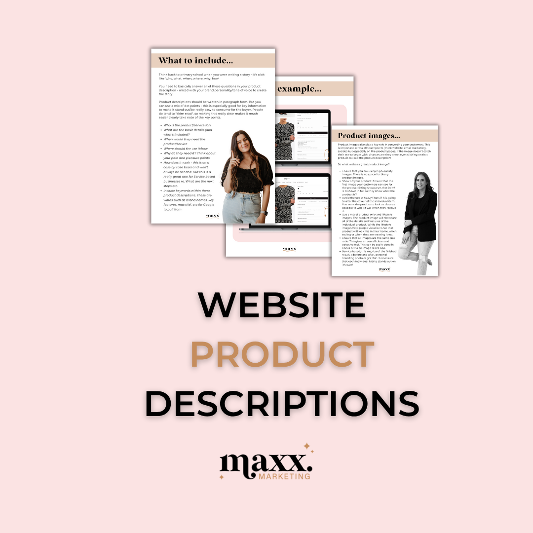 Website Product Descriptions Guide