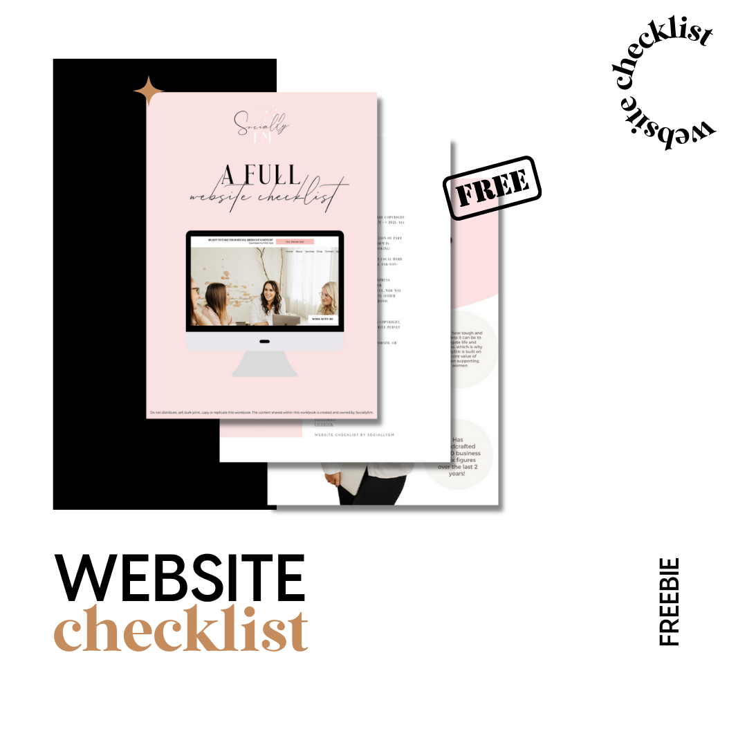 Website Checklist - Free Downloadable